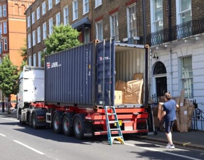 packing a 20ft shipping container